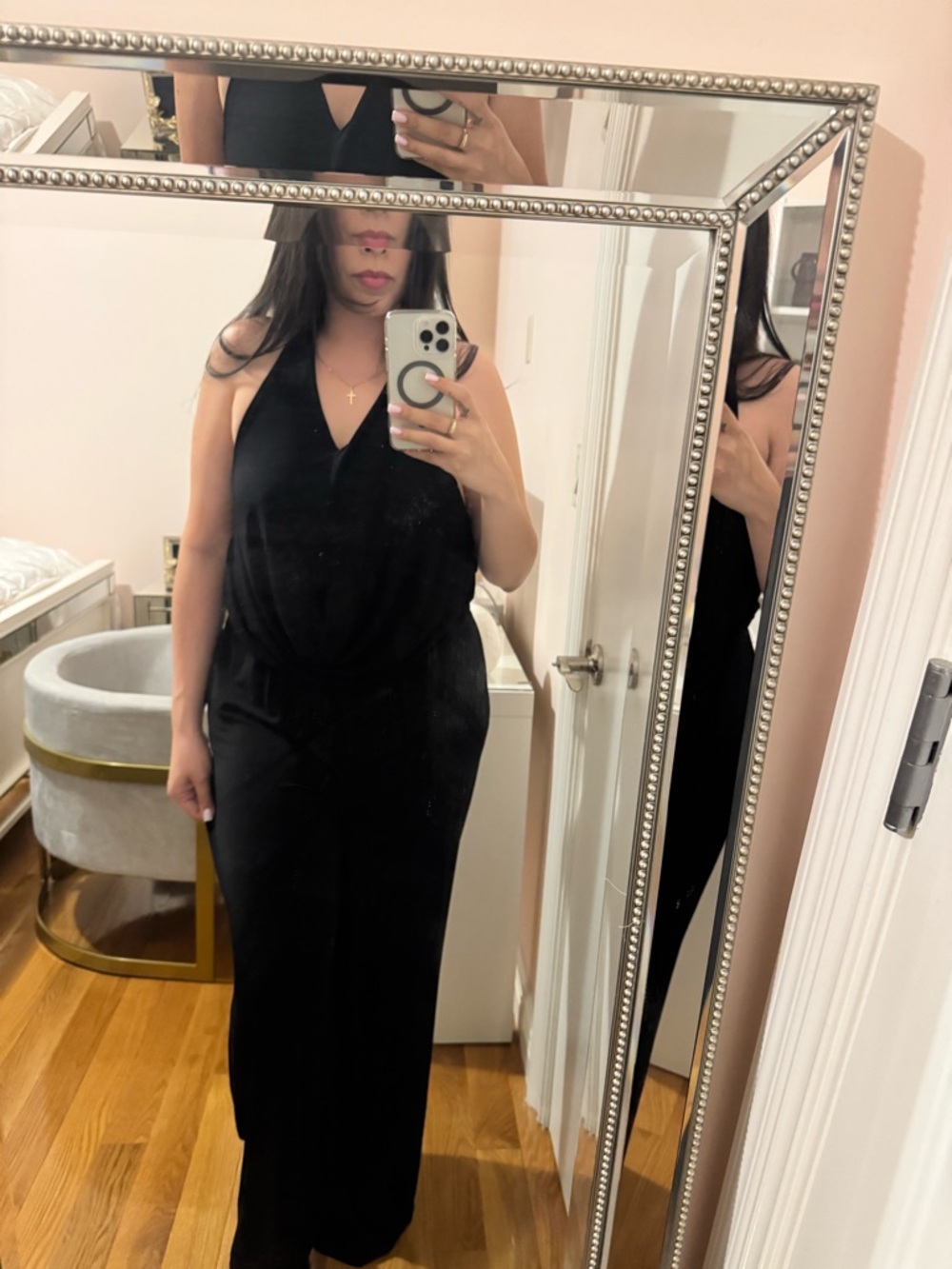 INC International Concepts Black Halter Jumpsuit